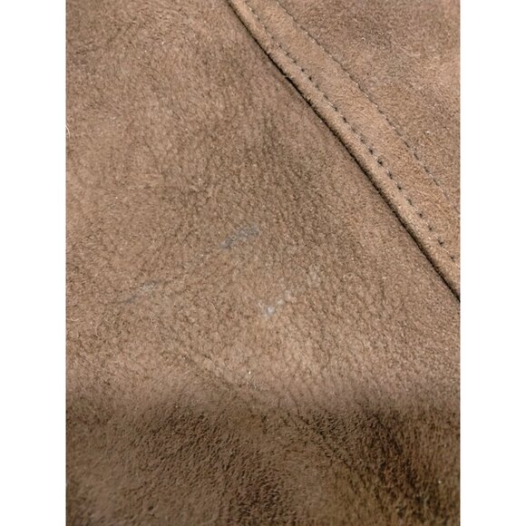 Vtg 90s Polo Ralph Lauren Chocolate Brown Suede Leather Bomber Jacket XXL Flight - Picture 6 of 16